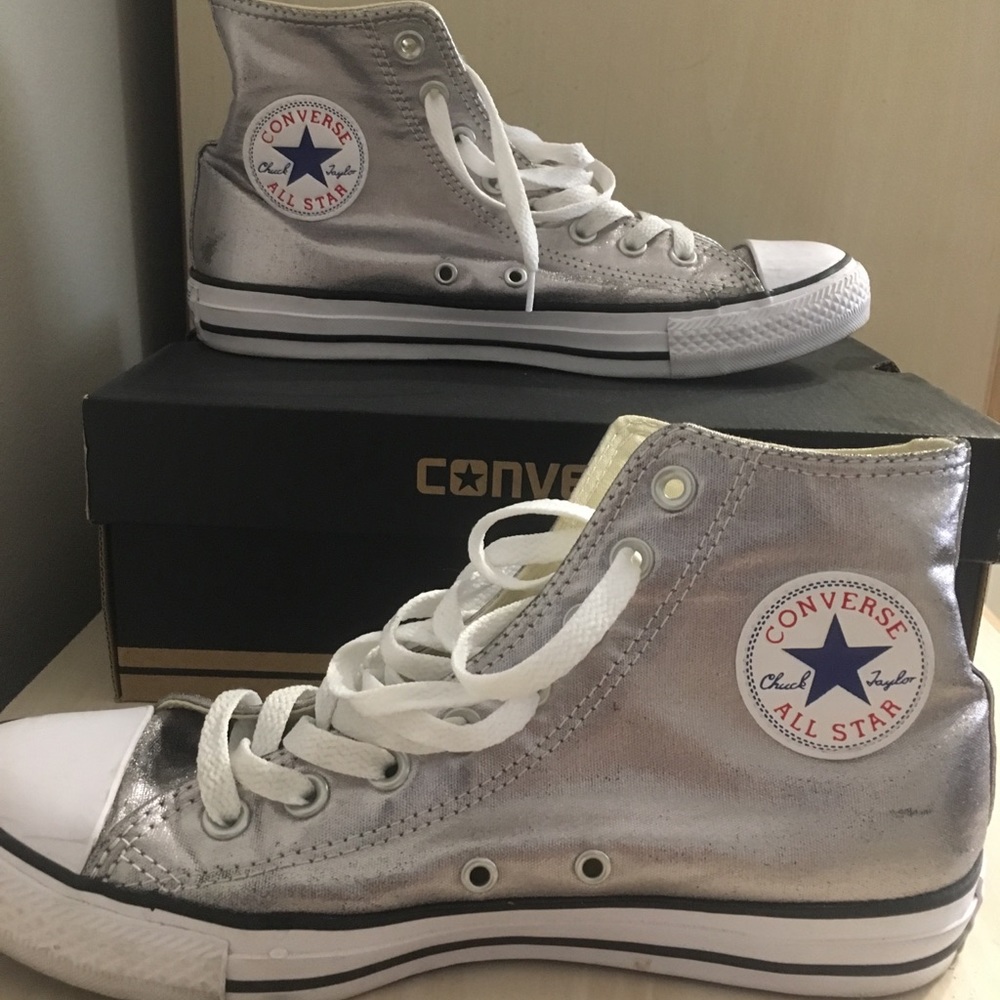 Silver high tops